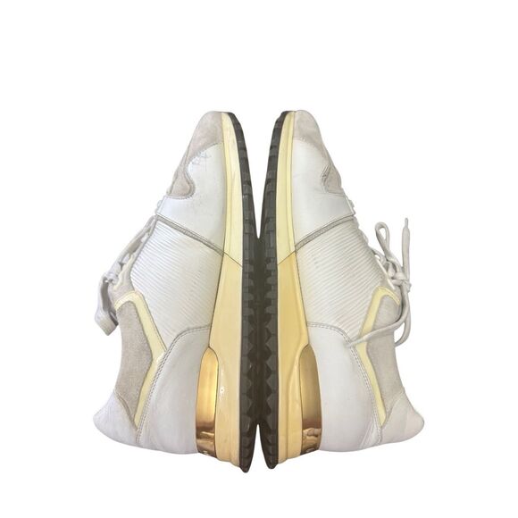 Louis Vuitton White/Grey Suede And Leather Run Away Low Top Sneakers Size  39 US - Picture 5 of 10